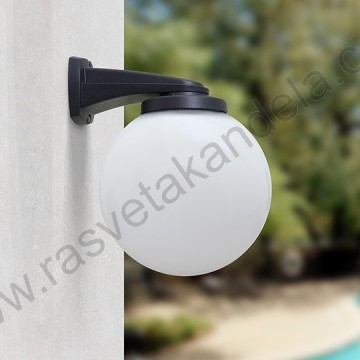 NARDO/G250 crna zidna lampa IP55 - 2 kom.