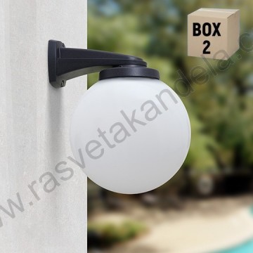 NARDO/G250 crna zidna lampa IP55 - 2 kom.