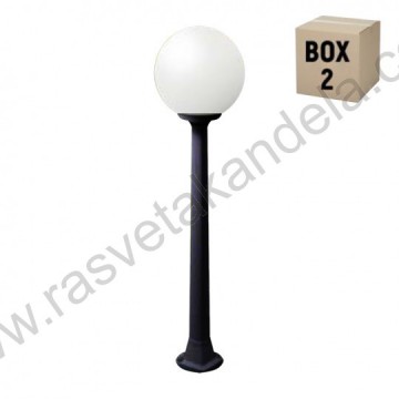 GIAFFA/G250 crna stubna lampa 1xE27 IP55 - 2 kom.