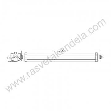 LED vodonepropusna svetiljka 120cm 36W 3000K IP65