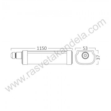 LED vodonepropusna svetiljka 115cm 32W 4000K IP65