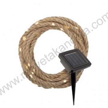 Solarni LED niz konopac 5m toplo beli MXROPE