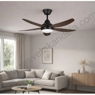 Luster ventilator sa LED svetlom 142cm 24W 3000/4000/6500K crni