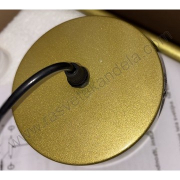 Visilica 2xE27 LI2007 metal/staklo mat zlatna