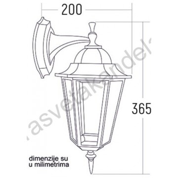 Fenjer zidni M2002-D beli