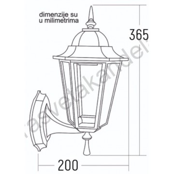 Fenjer zidni M2002-G braon
