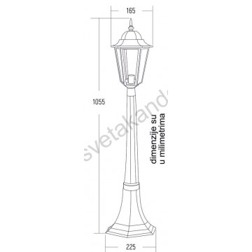 Fenjer stubni M2002-SV braon