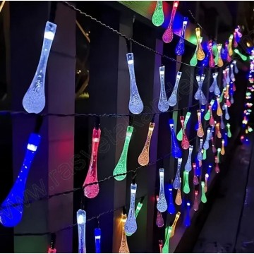 Solarni baštenski LED niz 1,7m 20 lampica višebojnih