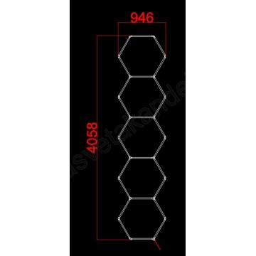 HEKSAGON LED plafonjera 4058x946mm 199W 6000K set