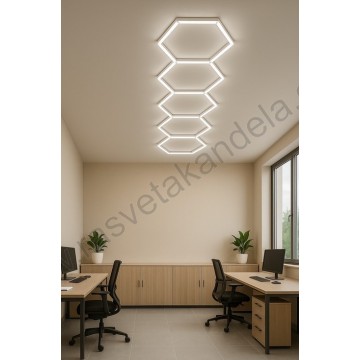 HEKSAGON LED plafonjera 4058x946mm 199W 6000K set