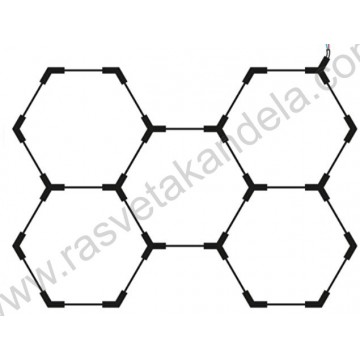 HEKSAGON LED plafonjera 2333x1631mm 192W 6000K set