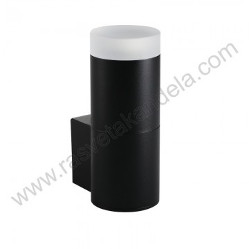 Baštenska zidna lampa 1xGU10 LIRA-ACR-1R mat crna