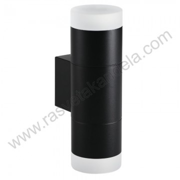 Baštenska zidna lampa 2xGU10 LIRA-ACR-2R mat crna