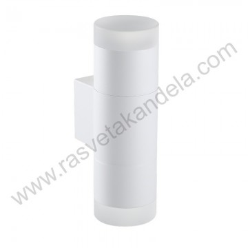 Baštenska zidna lampa 2xGU10 LIRA-ACR-2R mat bela