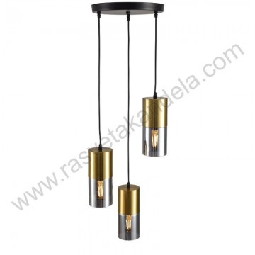 Visilica 3xE27 TRIX-3R zlatna+smoky