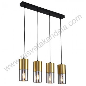 Visilica 4xE27 TRIX-4L zlatna+smoky