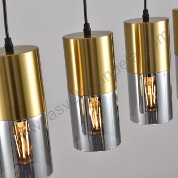 Visilica 4xE27 TRIX-4L zlatna+smoky