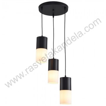 Visilica 3xE27 TRIX-3R crno-bela
