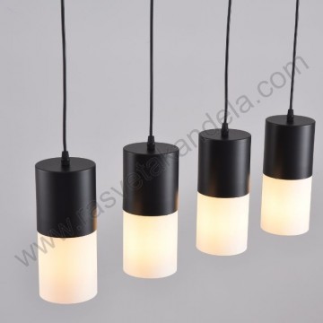 Visilica 4xE27 TRIX-4L crno-bela