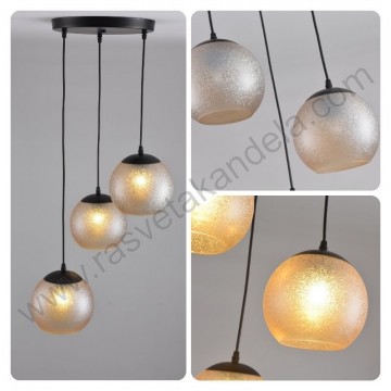 Visilica 3xE27 BELIZA-3R amber staklo