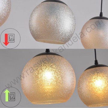 Visilica 3xE27 BELIZA-3R amber staklo