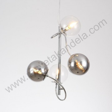 Visilica 4xE14 GLOBE hrom