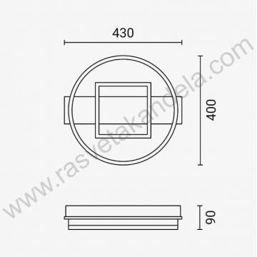 LED luster plafonjera 46W 3000/4000/6000K sa daljinskim 12822