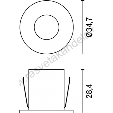 LED rozetna 1W 3000K bela 3297