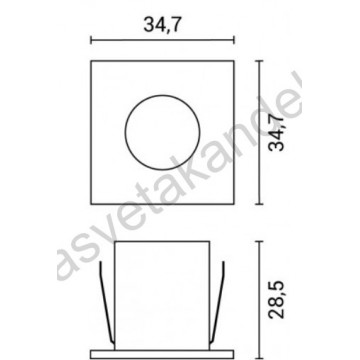 LED rozetna 1W 3000K bela 3299