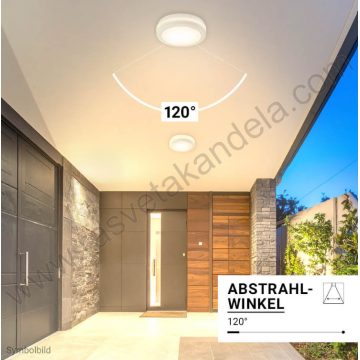 LED plafonjera 30W IP65 3000/4000/6000K bela sa senzorom prisutnosti