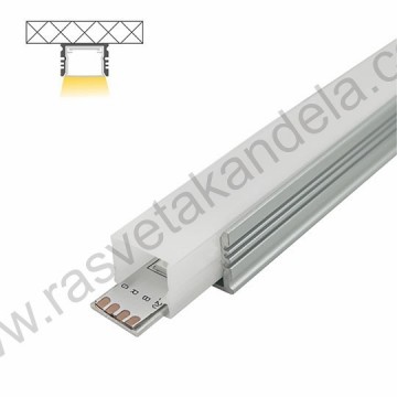 Aluminijumski nadgradni profil 2000x17.7x13mm IP65