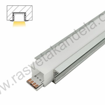 Aluminijumski ugradni profil 2000x25x13mm IP65