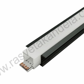 Aluminijumski ugradni profil 2000x25x13mm IP65 crni