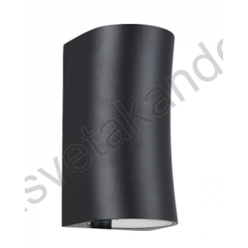 Baštenska zidna lampa SAFARI 2xGU10 crna