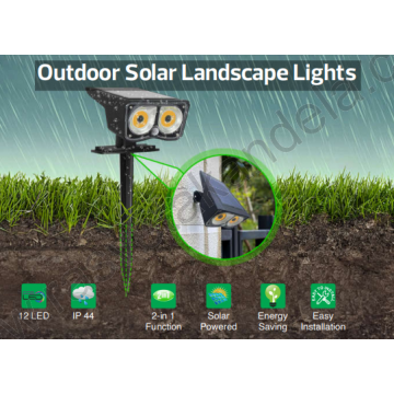Baštenska solarna ubodna i zidna lampa COB LED OZMO 3W 4000K IP44 sa senzorom pokreta
