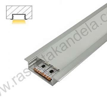 Aluminijumski ugradni profil 2000x41x10mm IP20