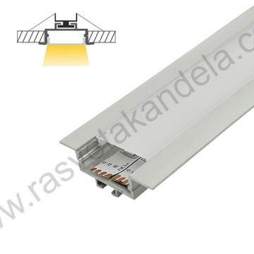 Aluminijumski ugradni profil 2000x42x13,5mm IP20