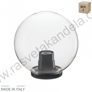 Kugla transparentna fi250mm 1xE27 GLOBO sa postoljem IP44 - 2 kom.