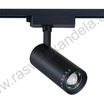 LED šinski reflektor monofazni 20W 4000K M205015 zumabilni crni