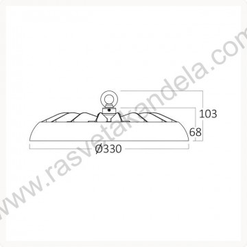 LED industrijsko zvono 200W crno 3CCT BT45-39681