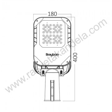 LED ulična svetiljka 29.5W 4000K IP66 siva
