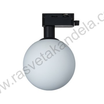 Šinski reflektor 1xG9 M205011-B crni+belo staklo