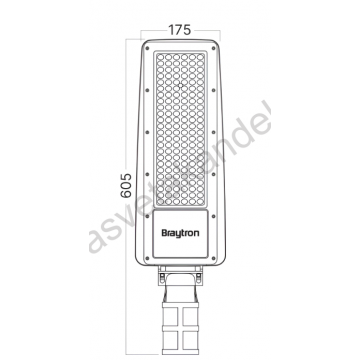 LED ulična svetiljka 100W 4000K IP66 siva
