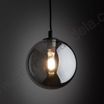 Šinska visilica 1xG9 M205021-BB crna+dim staklo