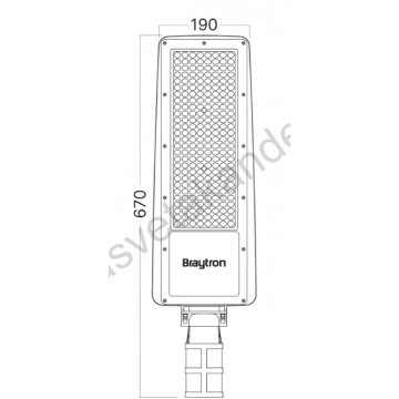 LED ulična svetiljka 150W 6500K IP66 siva