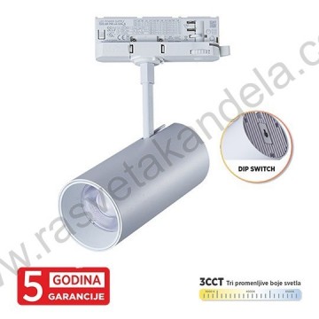 LED šinski reflektor trofazni 10W 3CCT M205050 beli