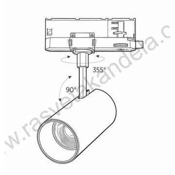 LED šinski reflektor trofazni 30W 3CCT M205052 beli