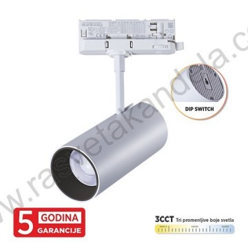 LED šinski reflektor trofazni 30W 3CCT M205052 beli