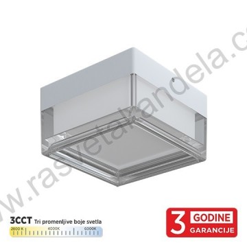 LED zidna/plafonska lampa M205750 9W 3CCT IP65 bela