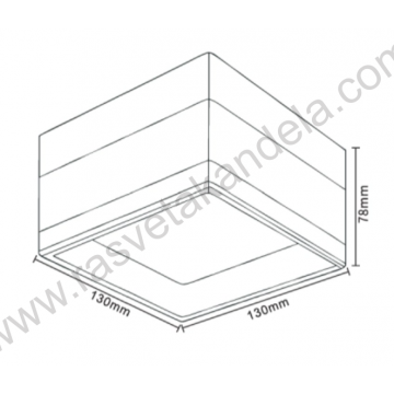 LED zidna/plafonska lampa M205750 9W 3CCT IP65 bela